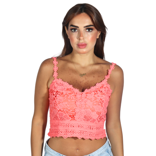 SHEIN - Lace Crop Cami Top