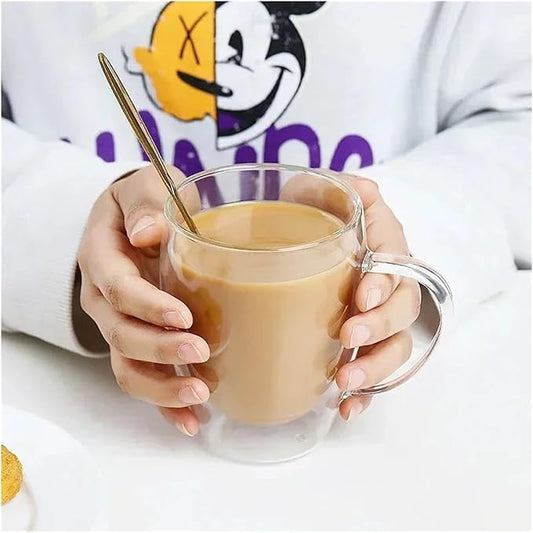 Double Wall Glass Coffee Mug 350 Ml