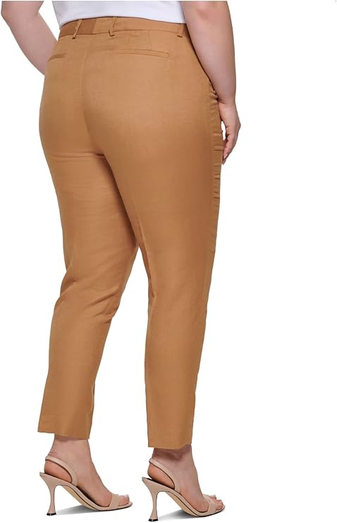 CALVIN KLEIN -  Linen Blend Slim Fit Pants