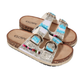 ESCAPE - Double buckle sparkle design stone slipper