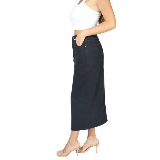SHEIN - Solid Distressed Skirt