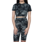 Marbled t-shirt shorts sports set