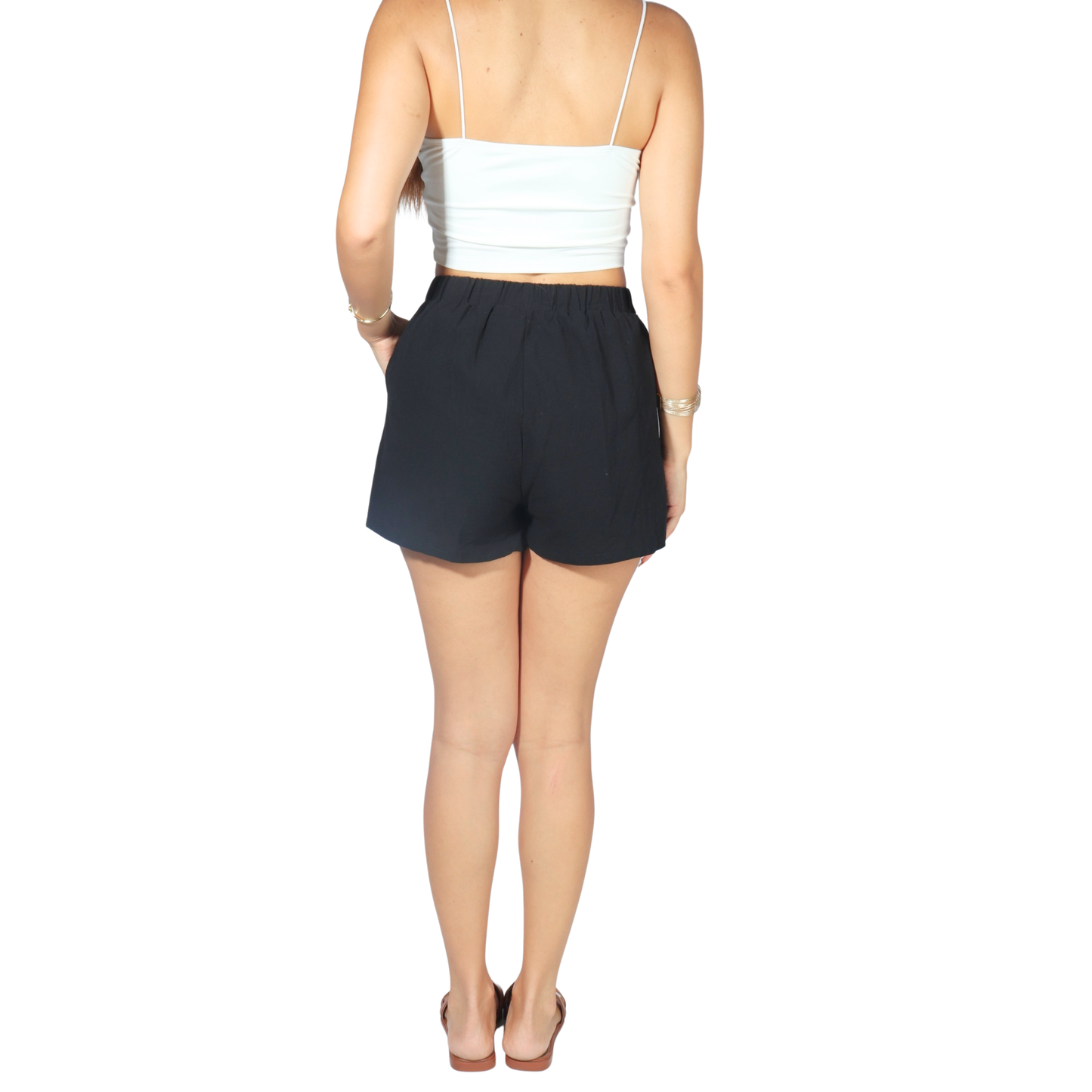 SHEIN - Shorts with Tassel Tie Waist