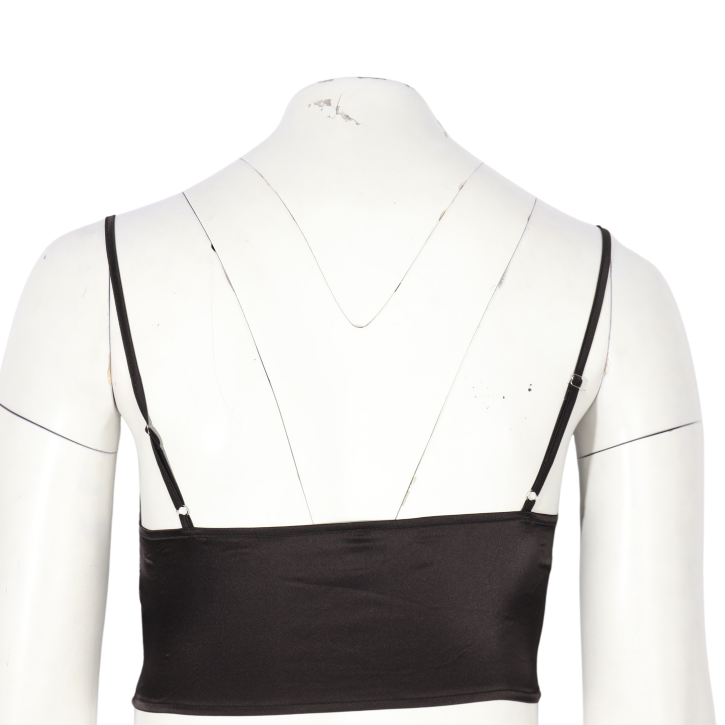 SHEIN - Spaghetti Straps Satin Crop Top