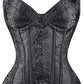 KIMRING  - Jacquard Shoulder Straps Tank Corset Bustiers