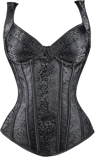 KIMRING  - Jacquard Shoulder Straps Tank Corset Bustiers