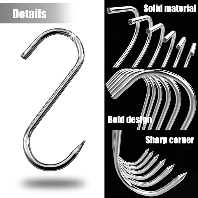 ERNESTO - S Shaped Meat Hooks 10 pieces