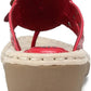 WHITE MOUNTAIN -  Faux Leather Laser Cut Thong Slippers
