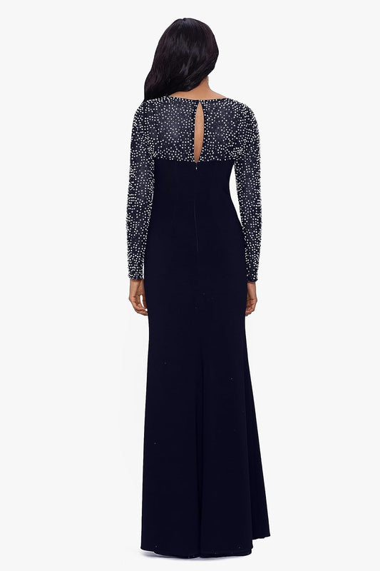 BETSY & ADAM - Embellished Long Evening Dress