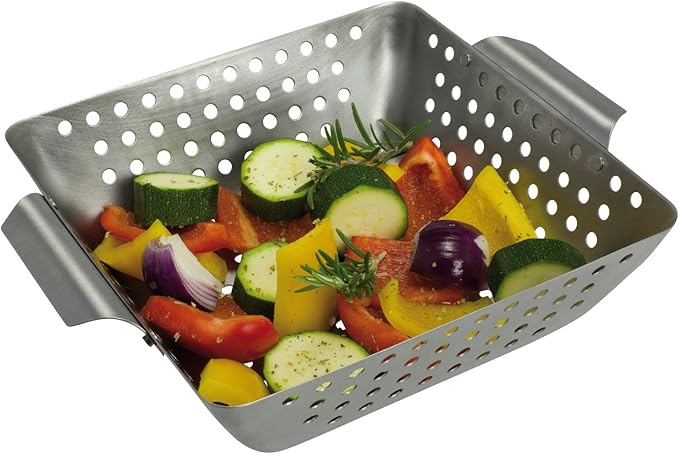 HOME IDEAS - Square Stainless-steel Grill Basket