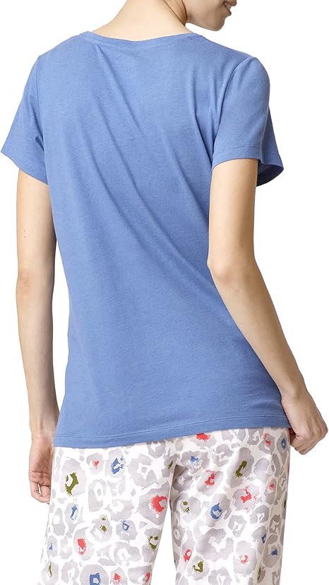 HUE - V-Neck Short Sleeve Pajama Top