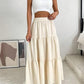 SHEIN - Trendy Skirt Solid Ruffle Hem High Waist Skirt