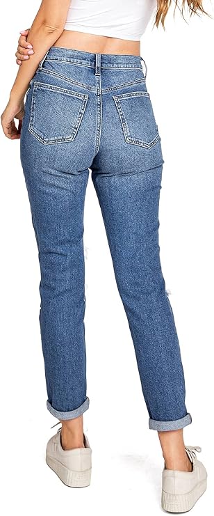 CELEBRITY PINK - Ripped Mom Jeans denim