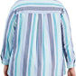 ANNE KLEIN - Collared Striped Shirt