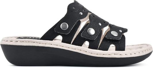 WHITE MOUNTAIN-  Low Wedge Sandal