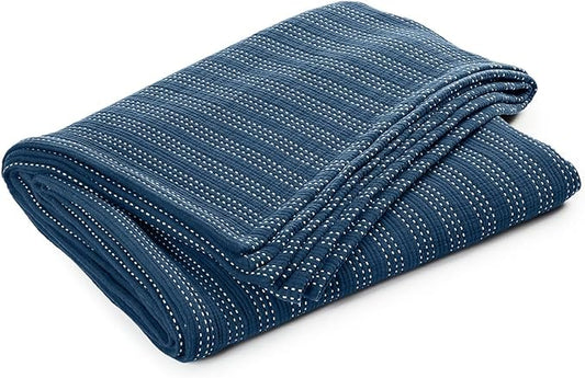OAKE -  Contrast Stitch Coverlet, King,
