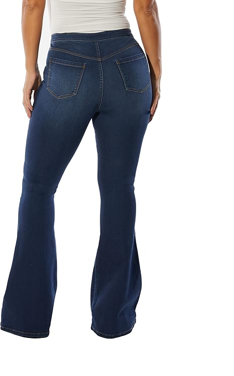 DOLLHOUSE - High Rise Button Design Wide Leg Jeans
