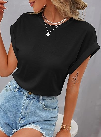 SHEIN - Bar wing solid plain t-shirt