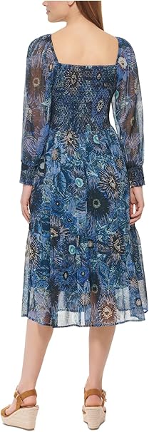 VINCE CAMUTO - Plus Size Balloon-Sleeve Smocked Dress