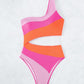 SHEIN - Colorblock cut out one piece swimsuit