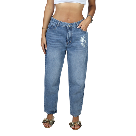 SHEIN - Printed Side Jeans