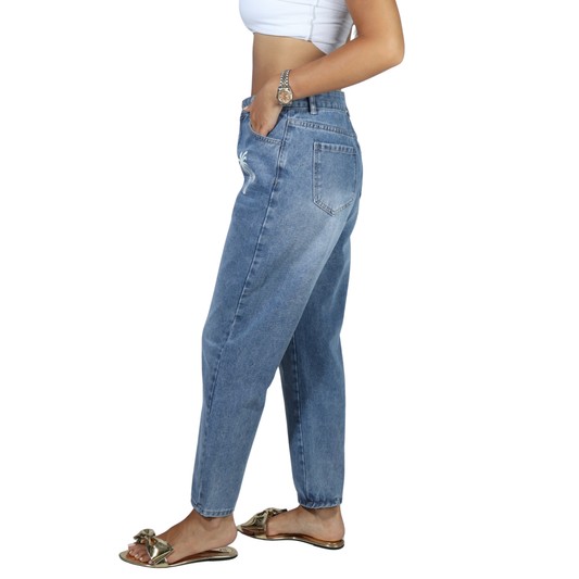 SHEIN - Printed Side Jeans