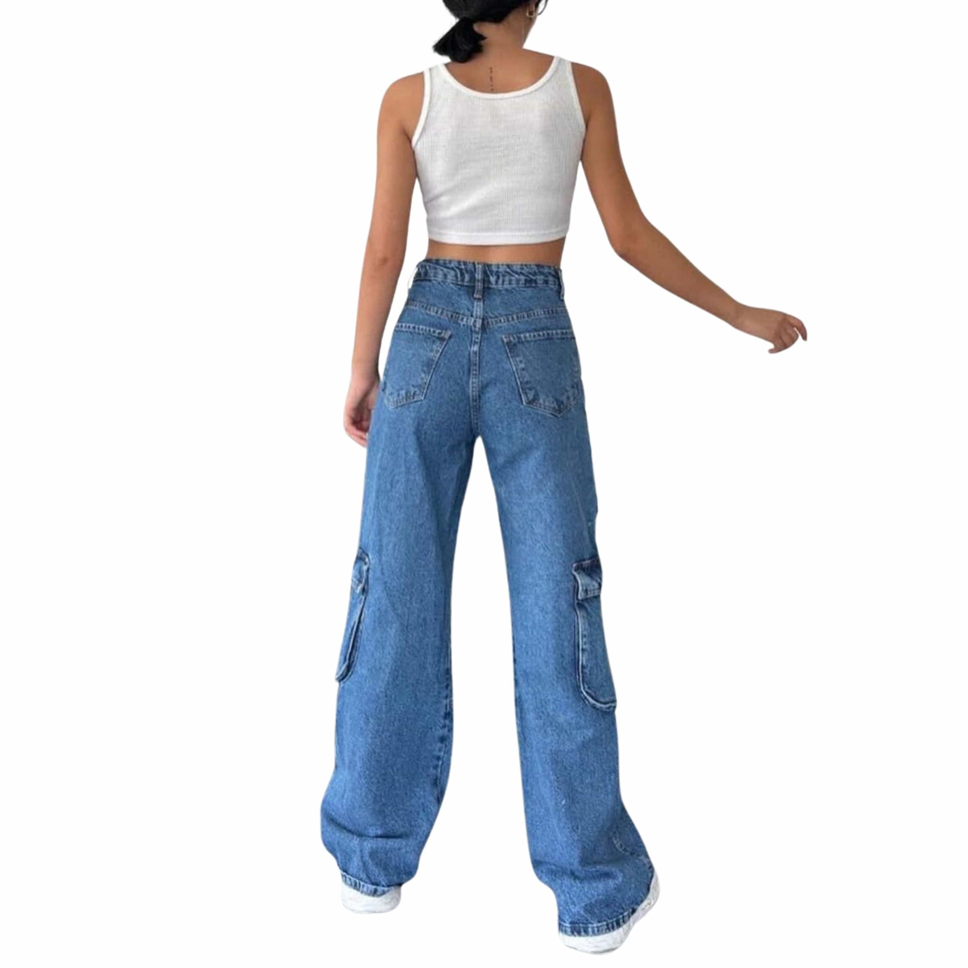 777 PLUS DENIM Womens Bottoms 777 PLUS DENIM - Designed Pocket All Over Denim