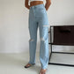 777 PLUS DENIM Womens Bottoms 777 PLUS DENIM - Ripped Side Denim