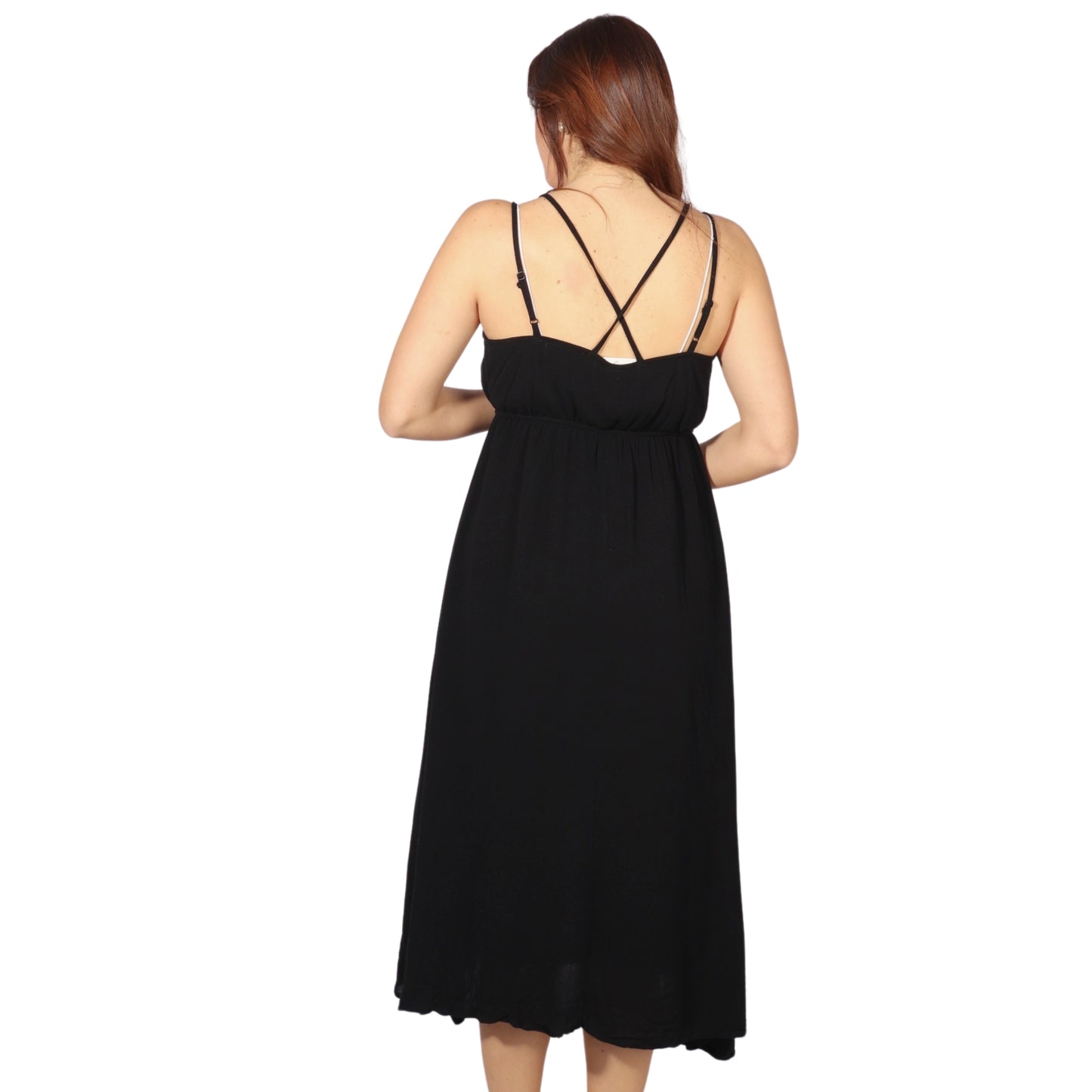 SHEIN - Simple Solid Double Straps Dress