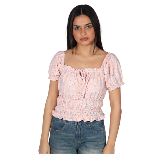 HIPPIE ROSE - Square Neck Blouse