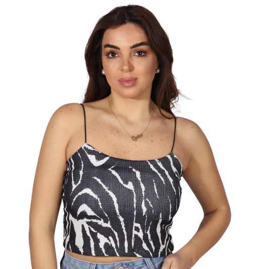 SHEIN - Zebra print thin straps tank top