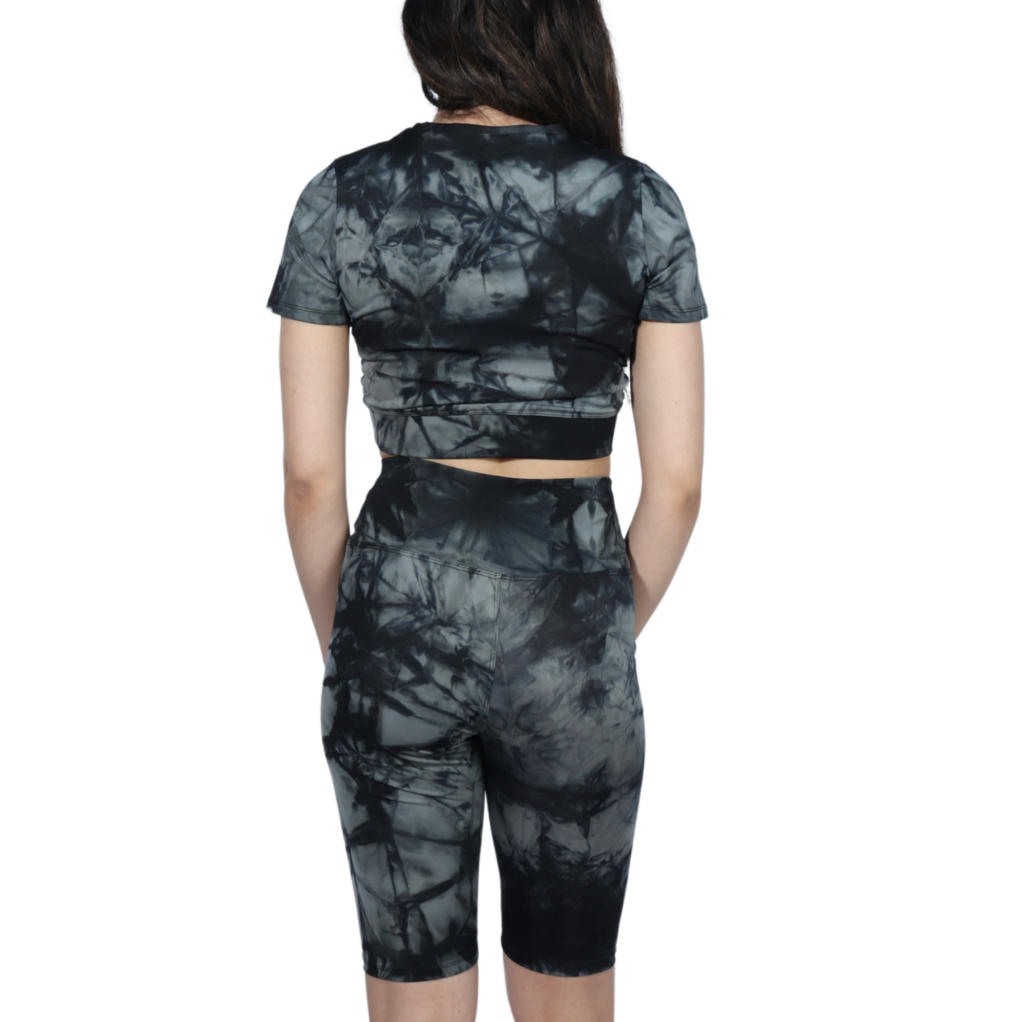 Marbled t-shirt shorts sports set