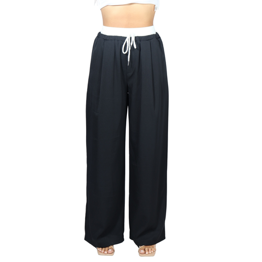 SHEIN -  Pleated Front Drawstring Pants