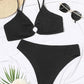 SHEIN - O-Ring Detail Textured Bikini Set