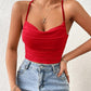 SHEIN - Solid Ruched Tank Top