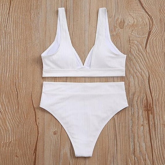 SHEIN - Textured Design Two Pieces Swimwear