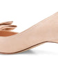JOURNEE COLLECTION - Pointed Toe Bow Pump Heel