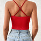 SHEIN - Solid Ruched Tank Top