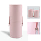 Leather Makeup Brush Case Organizer Cosmetic Holder Make Up Brush Cup Cylinder Storage Bag With Lid