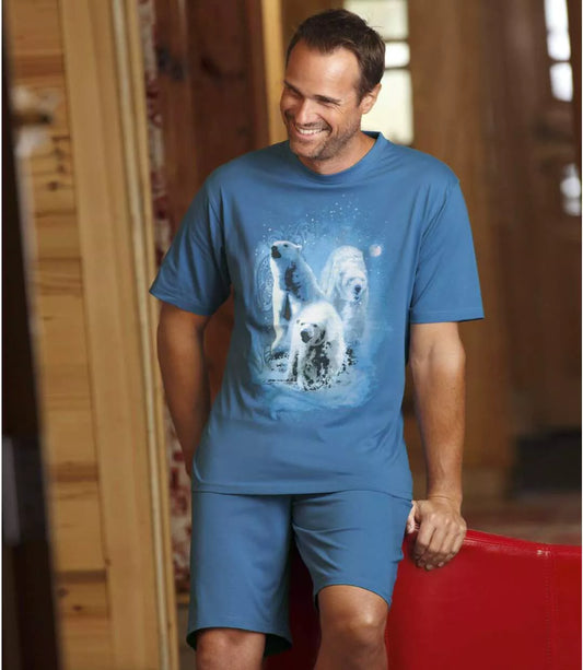 ATLAS FOR MEN - Pajamas with Polar Bear Print