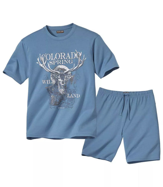 ATLAS FOR MEN - Animal Print Pajama Set