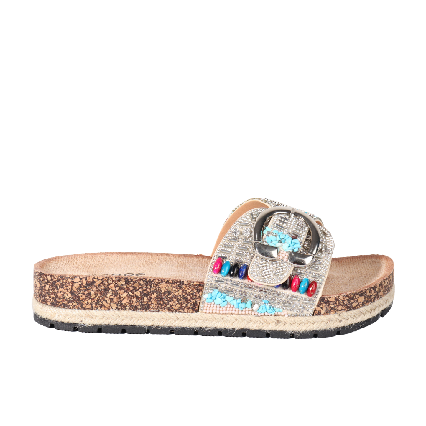 ESCAPE - Single Wide Strap Adorned Slipper