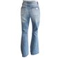 ALMOST FAMOUS - Destructed '90s High Rise Flared Denim