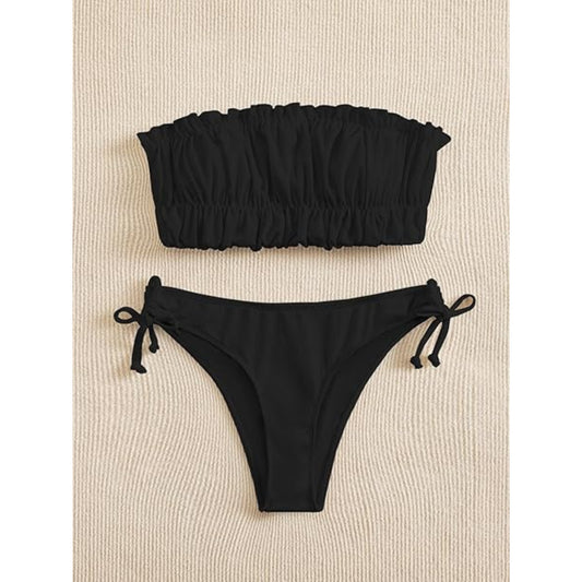 SHEIN - Tie Side Bikini Swimsuit Two Pieces