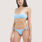 ALCOTT - Sparkle design solid bikini top