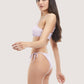 ALCOTT - Sparkle design solid bikini top