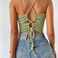 SHEIN - Backless Cami Top with Tie