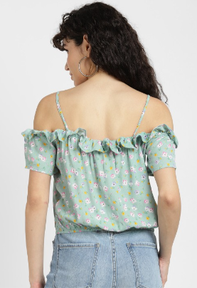 ALCOTT - Floral Printed Off-Shoulder Blouse