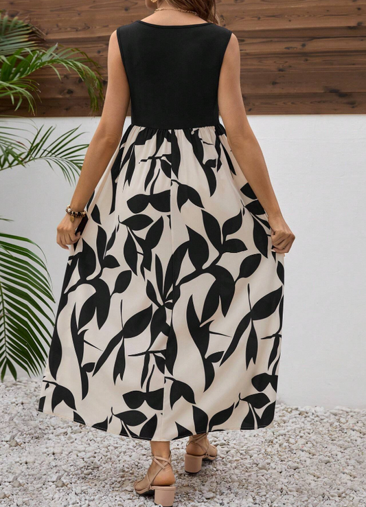 SHEIN -  Printed Sleeveless Maternity Dress