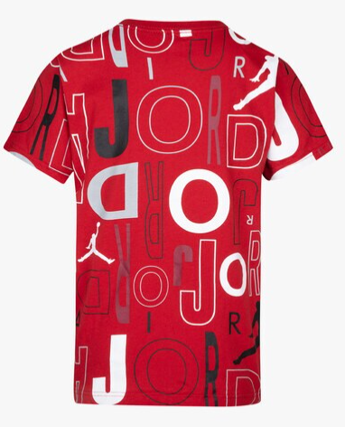 JORDAN - Pinted Letters Design Short Sleeves